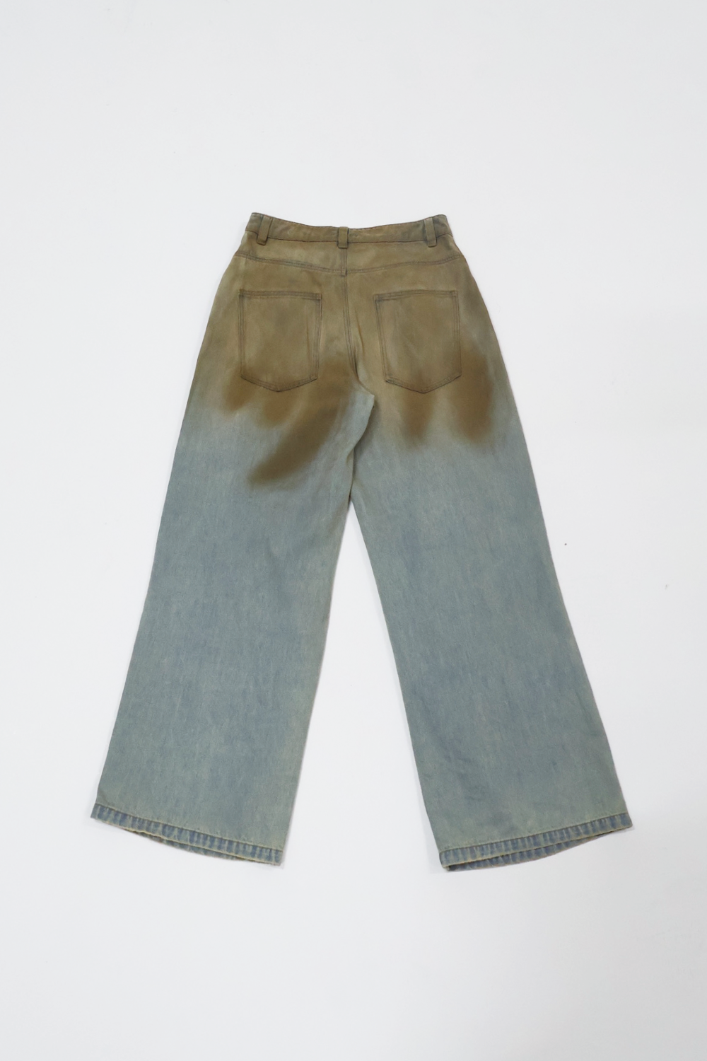 STRAIGHT DENIM PANTS/BLU