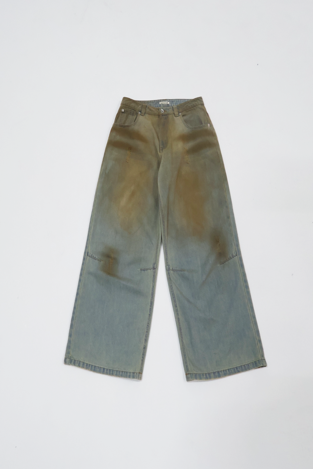 STRAIGHT DENIM PANTS/BLU