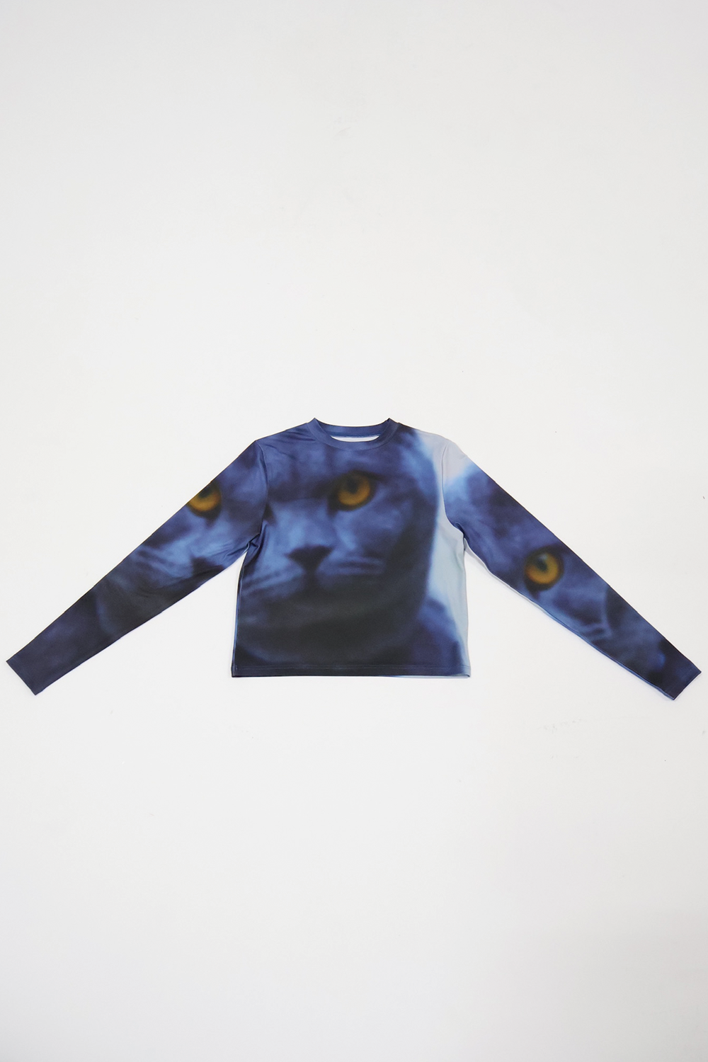 CAT PRINT TOP/BLU