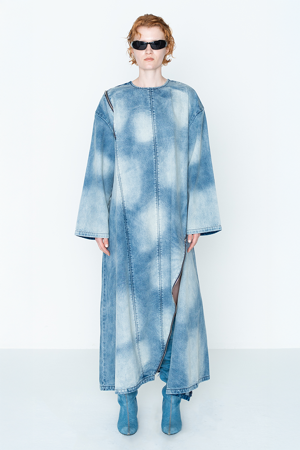 【PRE-ORDER】DENIM ZIP DRESS/BLU