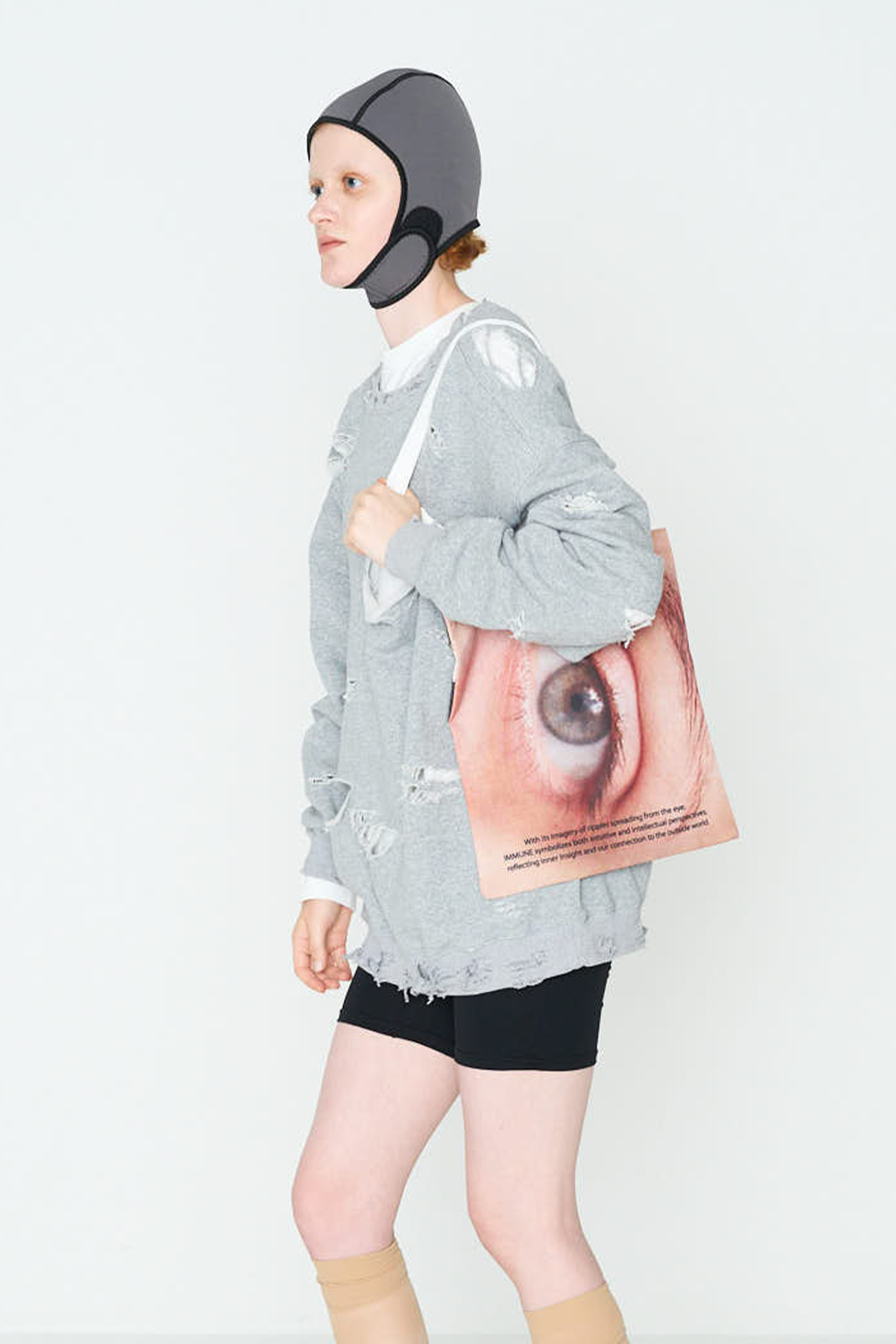 【PRE-ORDER】OVER DAMAGED SWEATSHIRT/GRY
