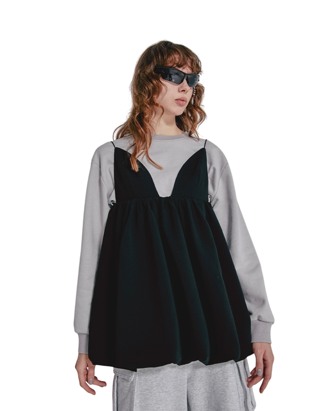 BALLOON TUNIC/BLK