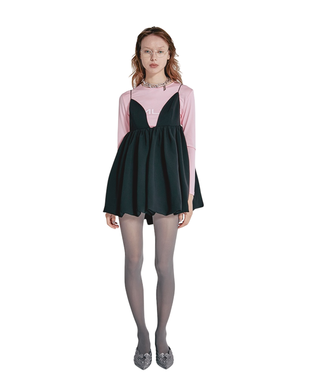 BALLOON TUNIC/BLK