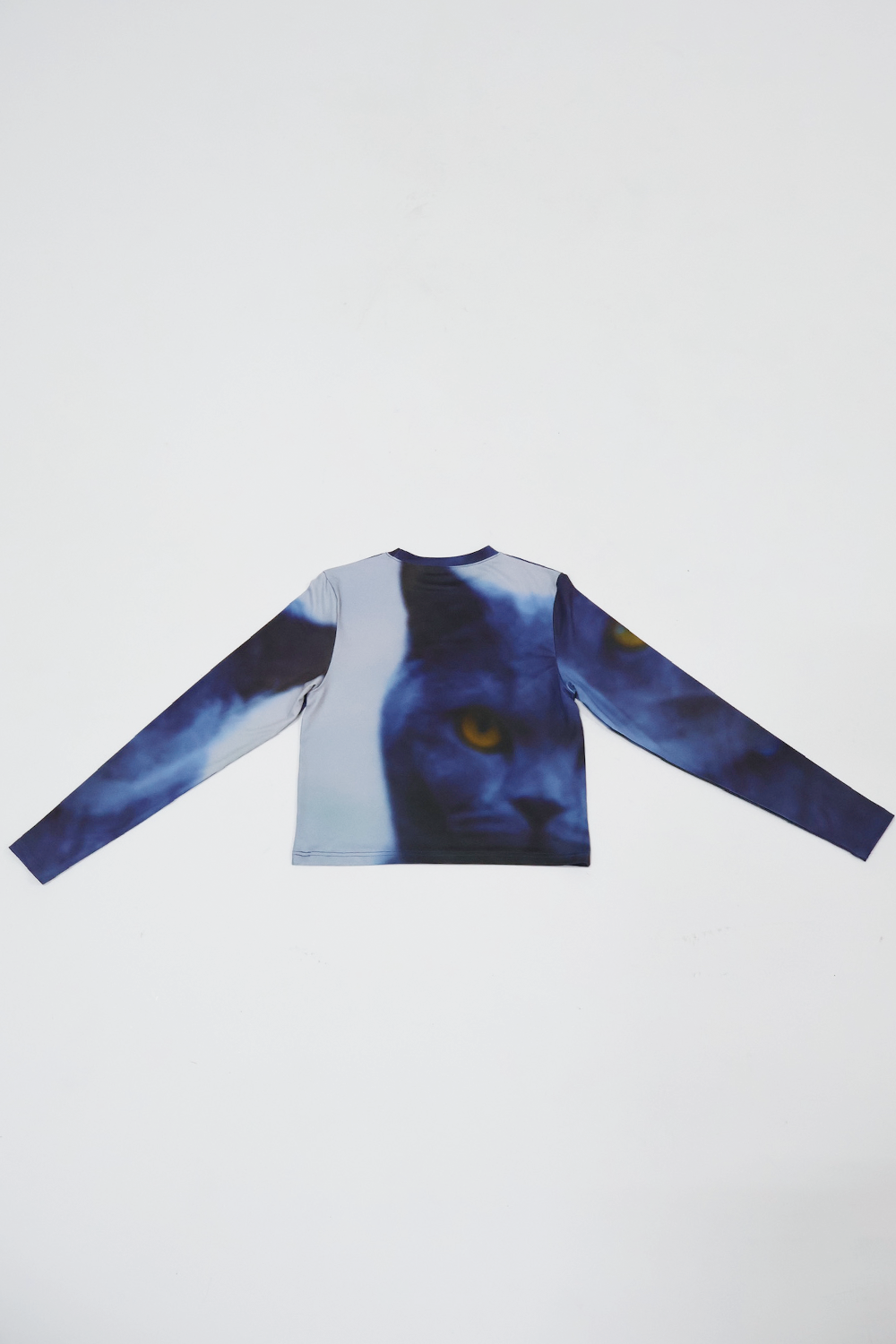 CAT PRINT TOP/BLU