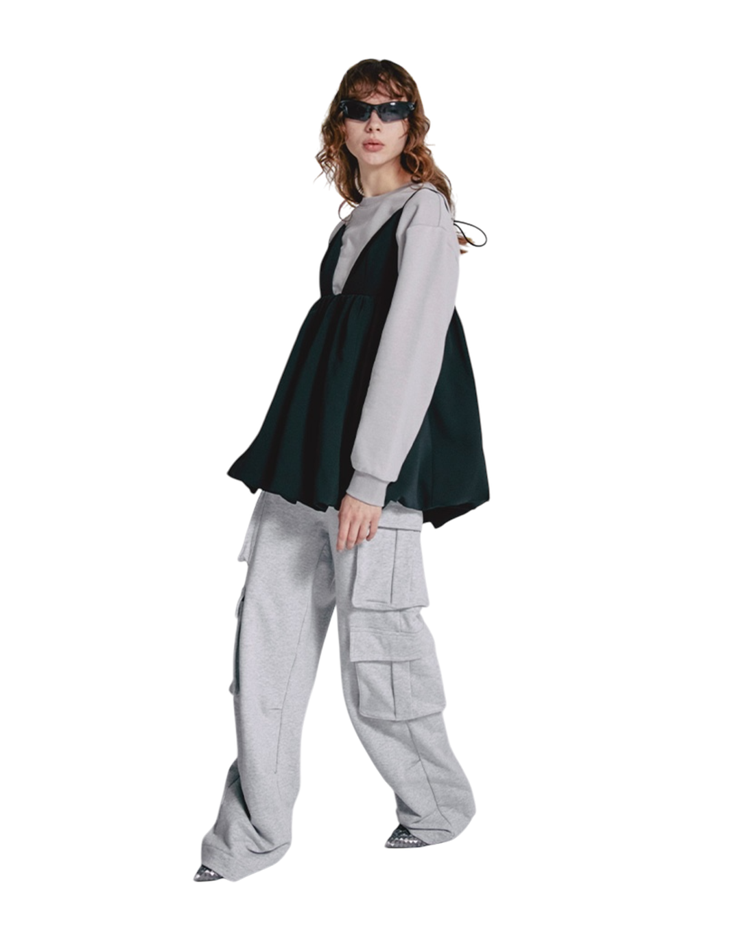 BALLOON TUNIC/BLK